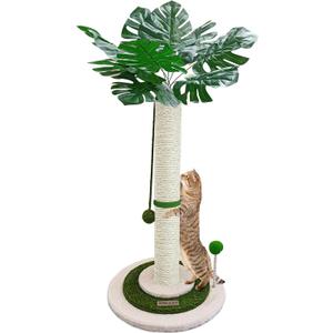 Go Pet Club 38" Tall Cat Scratching Post with Sisal Rope, Interactive Dangling Balls and Spring Ball