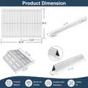 Flavorizer Bars,Heat Deflectors,Grill Burner and Grill Grid for Weber Genesis 300 Series Grills with Front Control Knob, Genesis S310 S320 S330 E310 E320 E330
