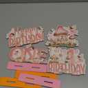 CroBlissful 6 Pcs Fairy First Birthday Decorations Wood Fairy Table Sign Decor Forest Baby Shower Centerpieces Flower Mushroom First Birthday Decoration Supplies Enchanted Party Table Topper