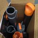 Tile Tub Scrubber Brush with 3 Different Function Cleaning Heads and 56" Extendable Long Handle-No Scratch Shower Scrubber for Cleaning Bathroom Kitchen Toilet Wall,Bathtub,Sink,Grey (Gray)