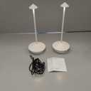 Modern Cordless Table Lamp Set of 2, Portable LED Desk Lamps, 5000mAh Rechargeable Battery Operated Lighting for Bedroom Dining Room Restaurant Coffee Shop Camping Night Light (White)