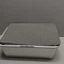 Henkelion Stainless Steel Cat Litter Box with Lid, 20" L x 14.2" W x 11.8" H, Extra Large Litter Box for Big Cats with High Sided, Anti-Urine Leakage, Easy Cleaning, Include Cat Mat and Scoop