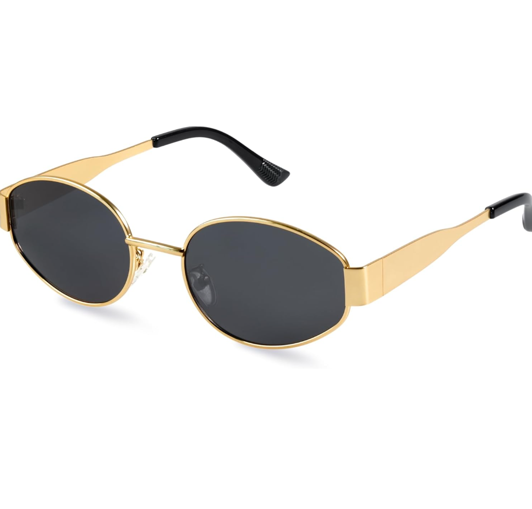 livho 2025 Trendy Oval Sunglasses - Stylish Polarized Shades for Everyday - Retro Metal Frames
