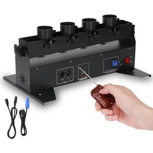 Confetti Cannon Machine, DMX/Remote-Controlled Confetti Blower for Weddings, Discos, Clubs, Show Stages, and Parties Confetti Machine with 4-shot Capacity
