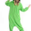 LABULA Unisex Adult Onesie Animal Pajamas Halloween Cosplay Sleepwear (Green, XL)
