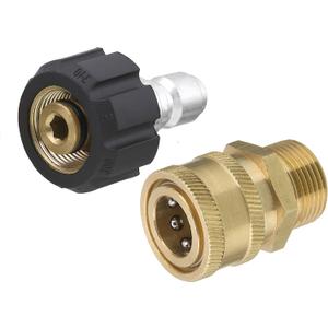 Tool Daily Pressure Washer Adapter Set, Quick Connect Kit, M22 14mm Swivel to M22 Metric Fitting, 5000 PSI