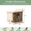 Squirrel Nesting Box - Easy Assembly Squirrel Houses for Outside Nesting, Wooden Nesting Box for Squirrels,Chipmunk,Bird and Small Animals
