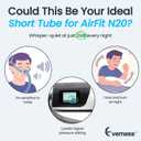 3 Packs Replacement Short Tube for Airfit N20 & Airtouch N20, Features Triple 360° Swivel & Quick-Release Technology for N20 CPAP Mask, Replacement CPAP Hose Tubing with Leak-Free Seal & Smart Quiet