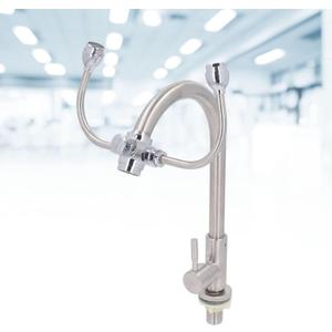 Eye Wash Station, Faucet Mounted Eyewash Station, Spray Heads Eye Wash Units, Use Emergency Eye Flush Kit with Filter for Laboratory Industry Home G1/2, Eye Wash Kit