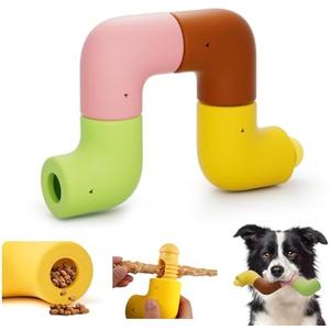HETOO Dog Toys for Aggressive Chewers: Natural Rubber Chew Toy for Large Medium Breed, Interactive Dog Toys, 8 Pack