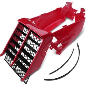 A-Premium Red Plastic Gas Tank Side Covers with Grill