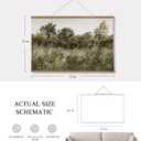 ARPEOTCY Extra Large Vintage Framed Wall Art, 36x54 Inch Farmhouse Retro Meadow Landscape Hanging Framed Canvas Wall Art, Large Rustic Home Decor for Living Room Office Bedroom Above of Bed