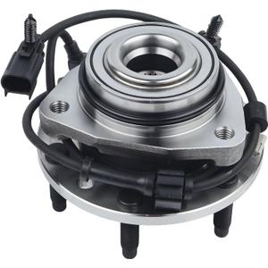 KUSATEC 513188 Front Wheel Hub and Bearing Assembly Fit for 02-09 Chevy Trailblazer, 03-06 Chevy SSR, 02-09 GMC Envoy, 03-08 Isuzu Ascender, 04-07 for Buick Rainier, 05-09 SAAB 9-7X, 6 Lugs W/ABS