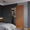 38inch Concealed Sliding Barn Door Hardware with Soft Close Mechanism, Aluminum Track, Invisible Floor Track, Fit MIN Opening Width 28in, Wall Mount System(Door is not Included)