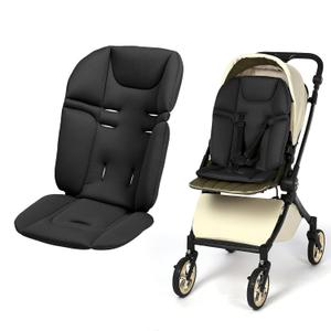 Baby Stroller Seat Liner for Most Models, Breathable Fabric Stroller Seat Liner Insert, Ensure Comfort and Support on The Go, Stroller Accessories for Toddler Aged 0-5 Years Old, Black