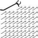 60PCS Black Pegboard Hooks 4 Inch, Peg Board Shelving Hook Metal Pegboard Display Hook Peg Wall Hook for 1/4 Spaced Pegboard, 0.2 Diameter Peg Board Peg for Garage Storage Organizer