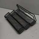 GONGSHI Spice Rack Organizer for Cabinet, Pantry and Countertop, 3 Tier Expandable Seasoning Shelf, Black