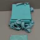 AZOWA Teal Square Gift Bags with Tissue - 8 Inch Teal Blue Square Paper Bags with Handles for Party Favors (10 PCS, 8x8x8 in)
