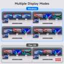 USB C KVM Switch 3 Monitors 2 Computers 4K/1080P@60Hz,USB-C Triple Monitor KVM Switches with 4 USB3.2 Ports Keyboard Mouse,10Gbps,80W PD Charging,For Windows and Mac OS,Driver Installation is Required