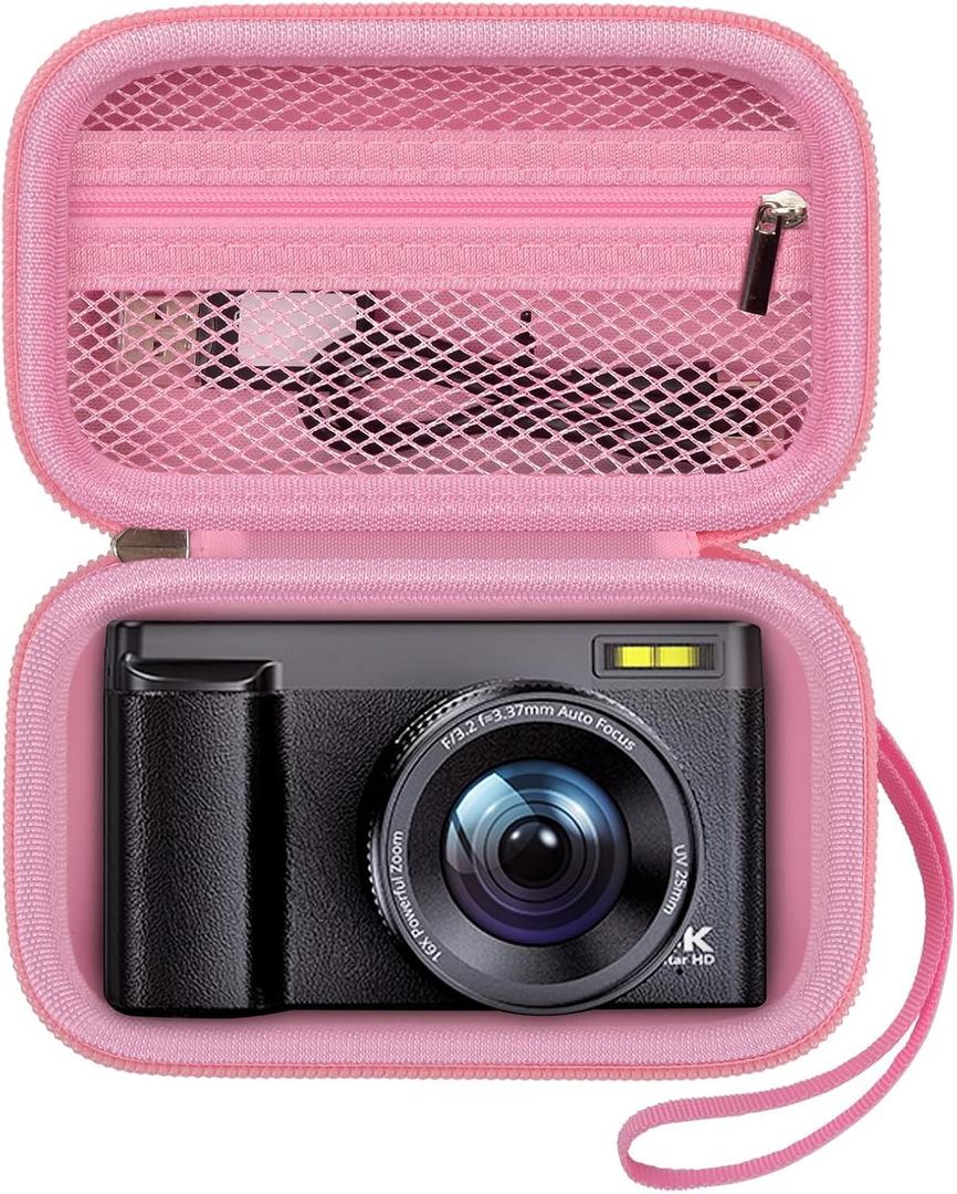 Digital Camera Case Compatible with TEBNGIHNM for Duluvulu for Oiadek for zheozeig for Zostuic for Toiauaha 4K Vlogging Camera. Storage Holder Bag for Canon PowerShot (Box Only) - Pink