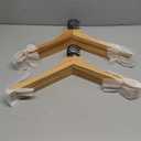 TOPIA HANGER Bamboo Wooden Hangers, Clothes Hangers with Rotatable Black Hook and Smooth Cut Nothces, Set of 12 Durable and Slim Wood Hangers for Coats, Suits, Jackets, Sweaters, Dresses - CTS03