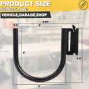 10 Pack E Track J Hooks Heavy Duty E Track 5" Large Steel J Hook E Track Accessories for Cargo Tie Down Systems in Enclosed Trailer Garage Workshop 0.5" Diameter Solid Steel Maximum Load 1500 Pounds