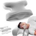CPAP Pillow for Larger-Framed Men, Ergonomic Memory Foam Bed Pillow to Reduce Air Leaks, Facial Pressure, Height Adjustable for Side Back Stomach Sleepers, 23.6"x15.74"x5.11"/5.9"