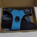 No Pull Dog Harness Adjustable Reflective Oxford Easy Control Medium Large Dog Harness with A Free Heavy Duty 5ft Dog Leash (L (Neck: 18"-25.5", Chest: 24.5"-33"), Blue Harness+Leash)