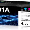 201A Toner Cartridge Set Compatible 201X CF400X , 201A CF400A CF401A CF402A CF403A Replacement for HP 201A Toner Cartridges Pro MFP M277dw Ink Printer (4-Pack, Black, Cyan, Magenta, Yellow) | CF400AQ1