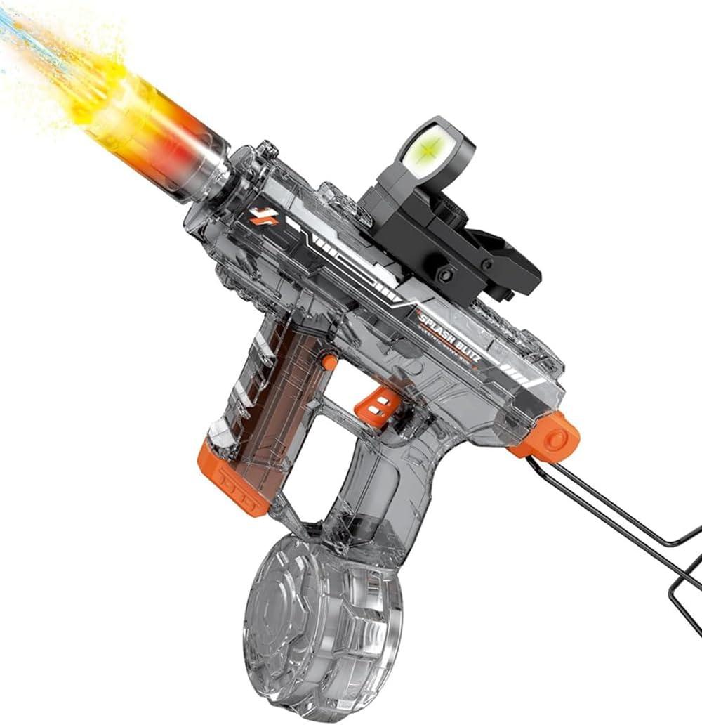 Electric Water Gun for Kids 512 Automatic Battery Powered Water Blaster Rechargeable Water Guns with LED Muzzle 8-16 ft Range, Outdoor Summer Pool Beach Toys Birthday Gift for Boys Girls