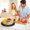 12 Pack Catering Trays with Lids, Round 12 Inch Veggie Tray with Lid, Disposable Fruit Tray for Parties, Catering Trays for Serving Snack, Appetizer, Fruit, Veggie and Sandwich