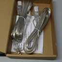 2 Pack Clear Extension Cord with UL-Certified, 10 Feet Male to Female Extension Cords, 2 Prong Thin Extension Cord, Power Cable for Light Fixtures, 2 x 18AWG 7A/125V