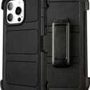 For iPhone 13 Pro Case With Belt Clip Holster, For Defender iPhone 13ProCase With Stand, Heavy Duty Rugged Full-Body, 3 Layers of Sturdy, Anti-Drop, For Case iPhone 13 Pro Cases Protective (Black)