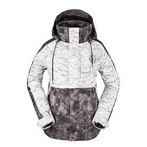 Volcom Women's Hailyn Snowboard Ski Winter Hooded Shell Jacket, White Tiger, X-Small