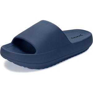 Joomra Arch Support Slides for Women and Men Recovery Thick Sole Sandals Plantar Fasciitis Slippers | Pain Relief (10.5-11.5 Women/9-10 Men, Dark Blue With Arch Support)