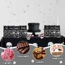 Serencatcher 50pcs Bad Two The Bone Plastic Favor Bags, Bad 2 The Bone Party Decorations, 6.6x9.8 Inches Candy Goodie Treat Bags Bulk with Handles for Boy Girl 2nd Birthday Party