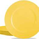 Calypso Basics by Reston Lloyd Melamine Dinner Plate, Set of 6, Lemon