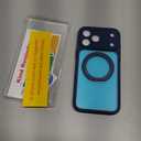 Magnetic for iPhone 17 Pro Max Case 2 x Screen Protector Compatible with MagSafe Translucent Matte Military Grade 17 FT Drop Shockproof Full Camera Protection 360 Spin Stand Phone Cover Blue