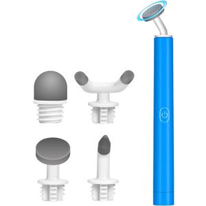 Mini Massager Hand Massager, Mini Massage Gun with 4 Replacement Heads, Hand Therapy & Neck Shoulder Muscle Pain Relief, Quiet & Portable Soften Scar Tissue Massager for Travel & Office Use