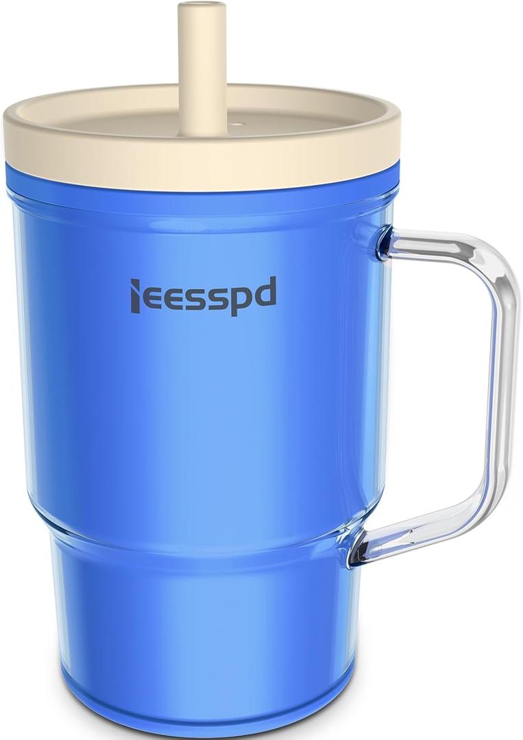 Toddler Cups  9 oz Adorable Miniature Tumbler with Leak-Resistant Straw and Toddler-Friendly Handle, Encourages Hydration, Easy to Clean, Sippy cups for Toddlers 1-3BPA Free silicone (Ocean)