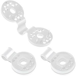 Frienda 30 Pieces Round Shade Cloth Plastic Clip Reusable Heavy Duty Sunshade Fabric Net Fixing Clip Attachment and Placement for Sun Shade Net Anti Bird Garden Waterproof Netting Accessories(White)