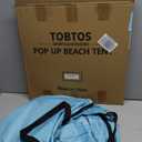TOBTOS UPF 50+ Pop Up Beach Tent, Easy Set Up Beach Umbrella, Sun Shelter for 2-3 People UV Protection Portable Sunshade, Baby Canopy Cabana, Lightweight with Carry Bag