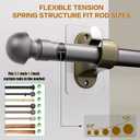 No Drilling Curtain Rod Brackets, Self Adhesive Curtain Holders, Adjustable Stick on Wall Curtain Rod Hooks Hanging for Bathroom Kitchen Home (16 Pack) (Retro Color)