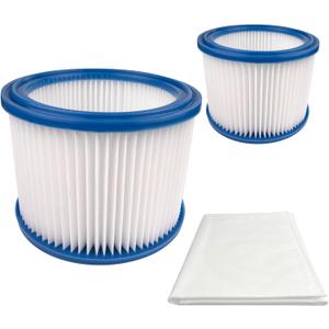 2 HEPA Filters + 1 Dust Bag Replacement Parts Kit Compatible with Nilfisk ALTO Attix 30, 50 Wet Dry Vacuum Cleaners