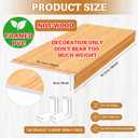 Hoolerry 5 Pcs Wire Shelf Covers Foamed PVC Wire Rack Covers for Removable Closet (Not Wood) Pantry Shelves for Cabinet Bathroom Kitchen Shelving Decoration(Wood Color,38x16inch)