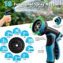 Garden Hose, Non-Expandable Water Hose 50 ft, Flexible, Kink & Leak Proof Water Pipe with 10-Function Spray Nozzle, Lightweight Outdoor Hose for Yard, Lawn, Car Wash, RV and Home Use