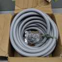 AOPOCKAN TECH Cat 8 Ethernet Cable 50 ft, Heavy Duty High Speed Internet Network Cable 26AWG 40Gbps 2000Mhz, Gold Plated RJ45, Weatherproof Professional LAN Cable Shielded in Wall, Indoor Outdoor, White