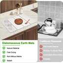 3 x Large Dish Drying Mat for Kitchen Counter,24"16"Fast Dry Pad Absorbent Countertop Mat, Heat-resistant Mat,Diatomaceous Earth Mats,White