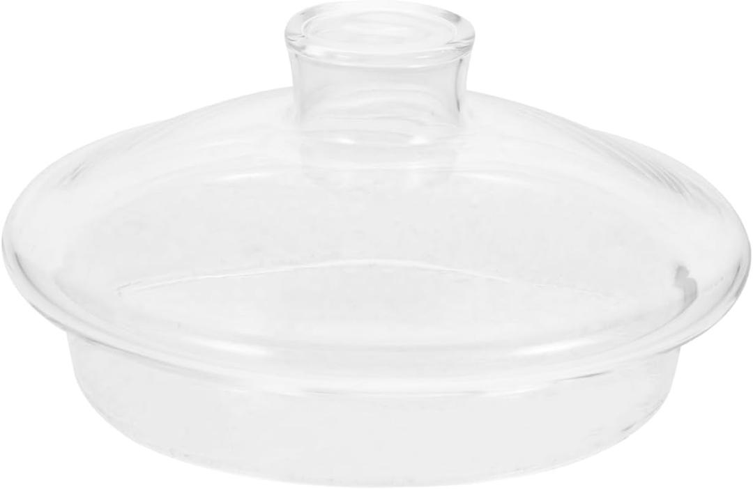 Uonlytech Transparent Teapot Lid Replacement 3.70X3.70X1.96In Clear Glass Kettle Cover Easy Use Tea Pot Accessory for Home Party Camping