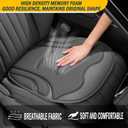 HOLDCY 2Pcs Car Seat Cushion Ergonomic Comfort, Breathable Material, and Universal Fit, Anti-Slip Bottom for Secure Fit Ideal for Cars, Office Chairs, and Long-Haul Trucks (Black)